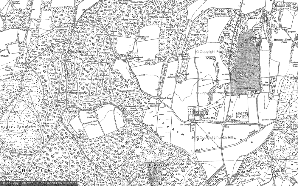 Old Map of Historic Map covering White Hill in 1895