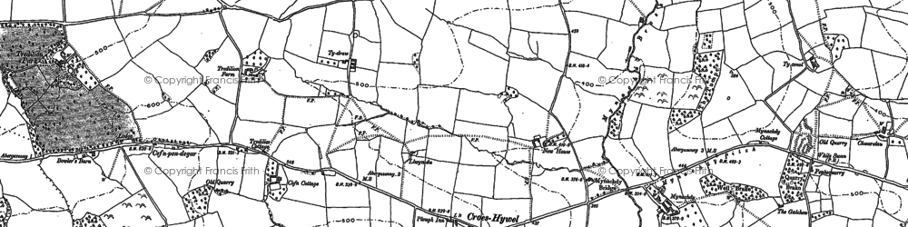 Old map of Croes-Hywel in 1899