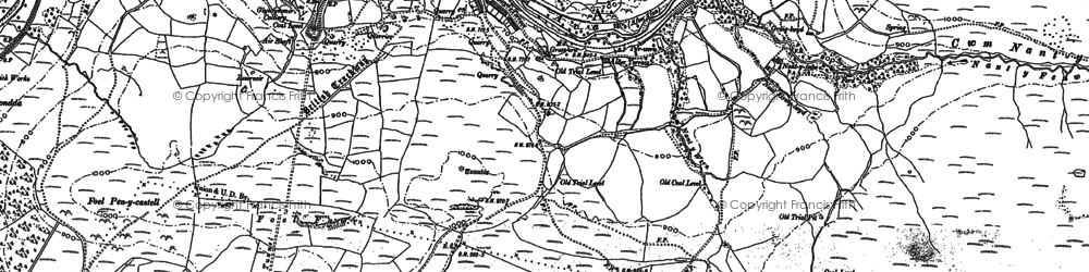 Old map of Cymer in 1897