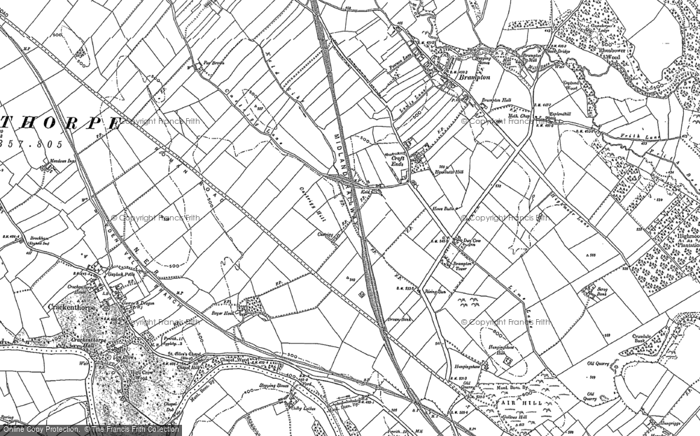 Old Map of Croft Ends, 1897 in 1897