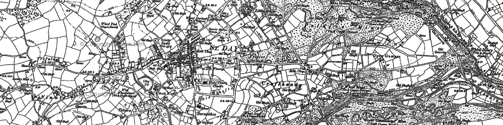 Old map of Crofthandy in 1879