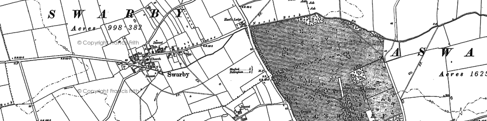Old map of Crofton in 1887