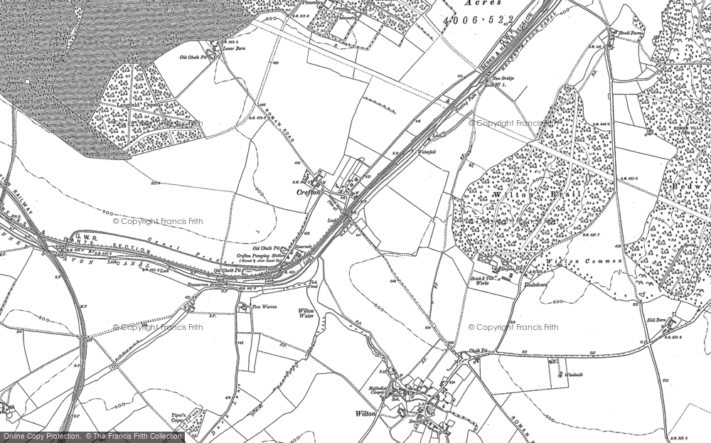 Old Map of Historic Map covering Langfield Copse in 1899