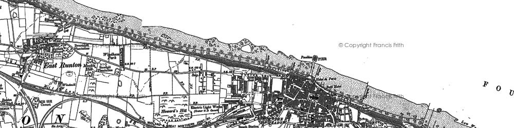 Old map of Cromer in 1885