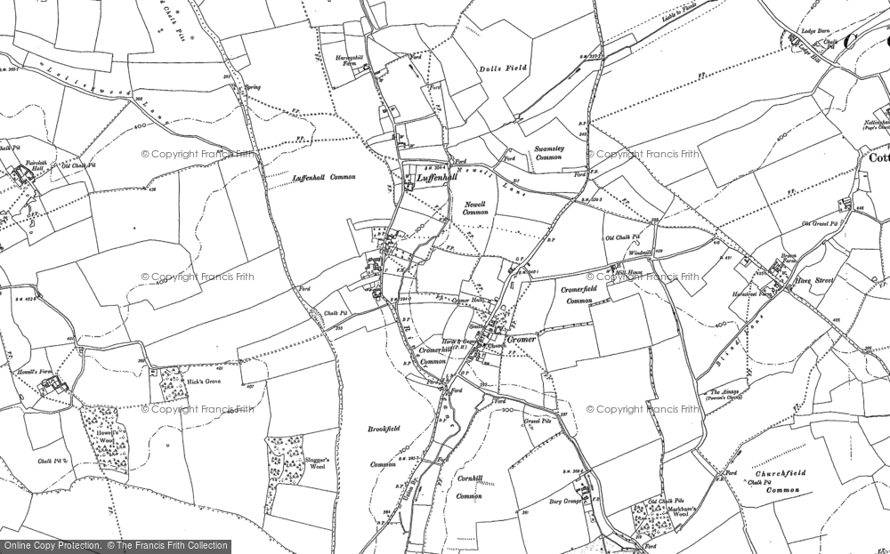 Old Map of Historic Map covering Bury Grange in 1896