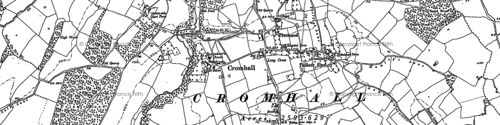 Old map of Cromhall in 1880
