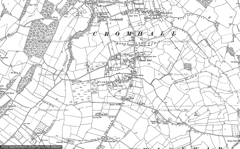 Old Map of Historic Map covering Heath End in 1879