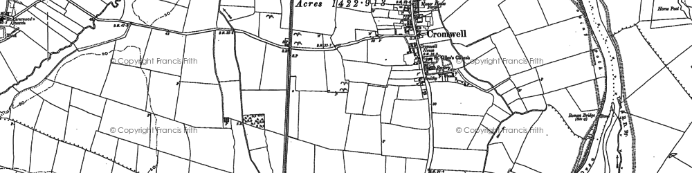 Old map of Cromwell in 1884