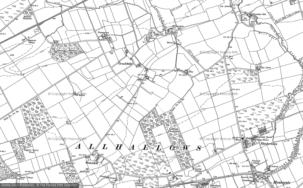 Old Map of Crookdake, 1899 in 1899