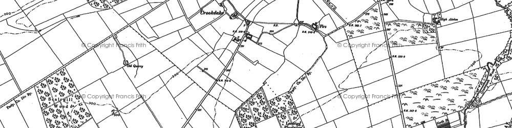 Old map of Crookdake in 1899