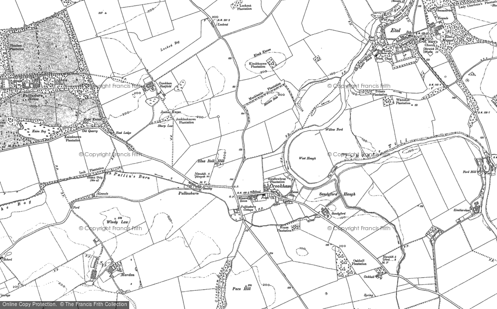 Old Map of Crookham, 1897 in 1897