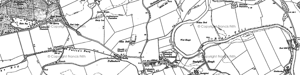 Old map of Crookham in 1897