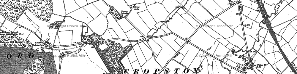 Old map of Cropston in 1883