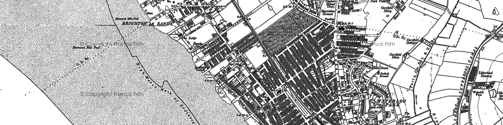 Old map of Crosby in 1907