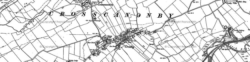 Old map of Crosby in 1923