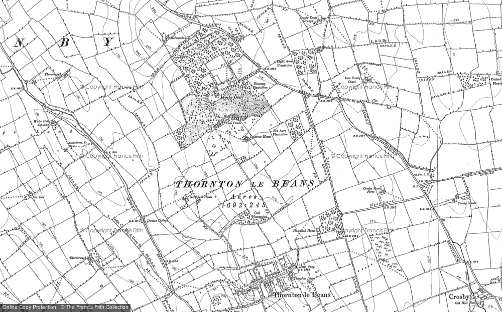 Old Map of Crosby Court, 1892 in 1892