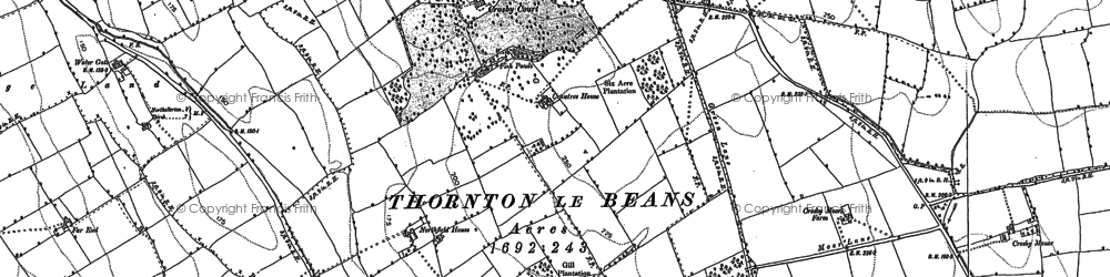 Old map of Crosby Court in 1892