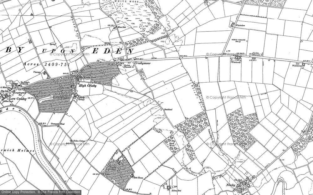 Old Map of Crosby-on-Eden, 1899 in 1899