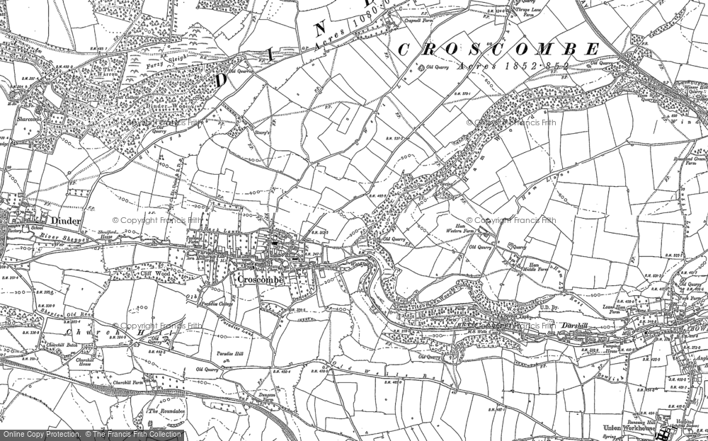 Old Map of Croscombe, 1885 - 1886 in 1885