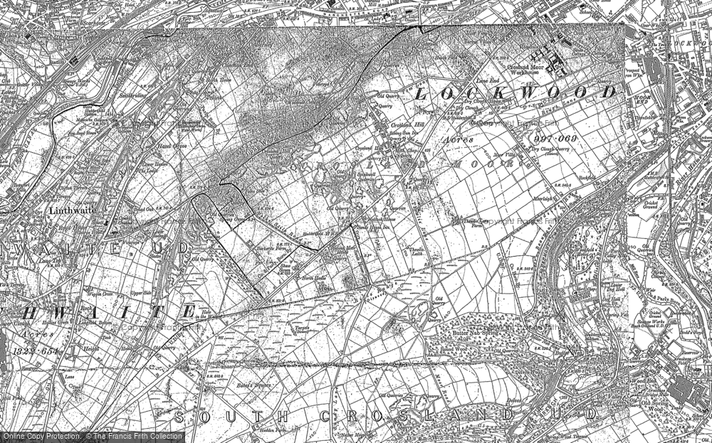 Old Map of Crosland Hill, 1895 in 1895