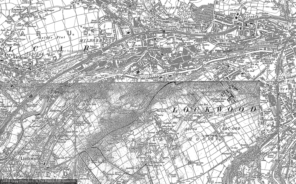 Old Map of Crosland Moor, 1888 - 1891 in 1888
