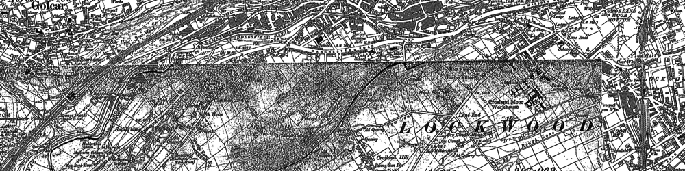 Old map of Crosland Moor in 1888