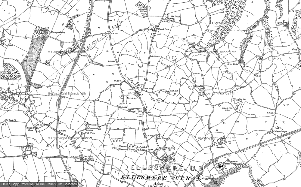 Old Map of Cross, 1874 - 1899 in 1874