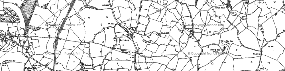 Old map of Cross in 1874