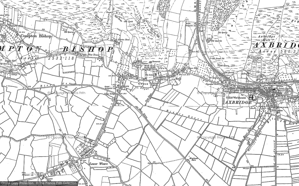 Old Map of Cross, 1884 in 1884