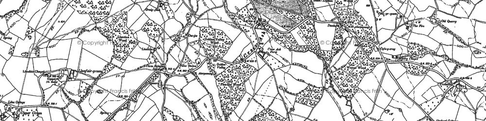 Old map of Cross Ash in 1900