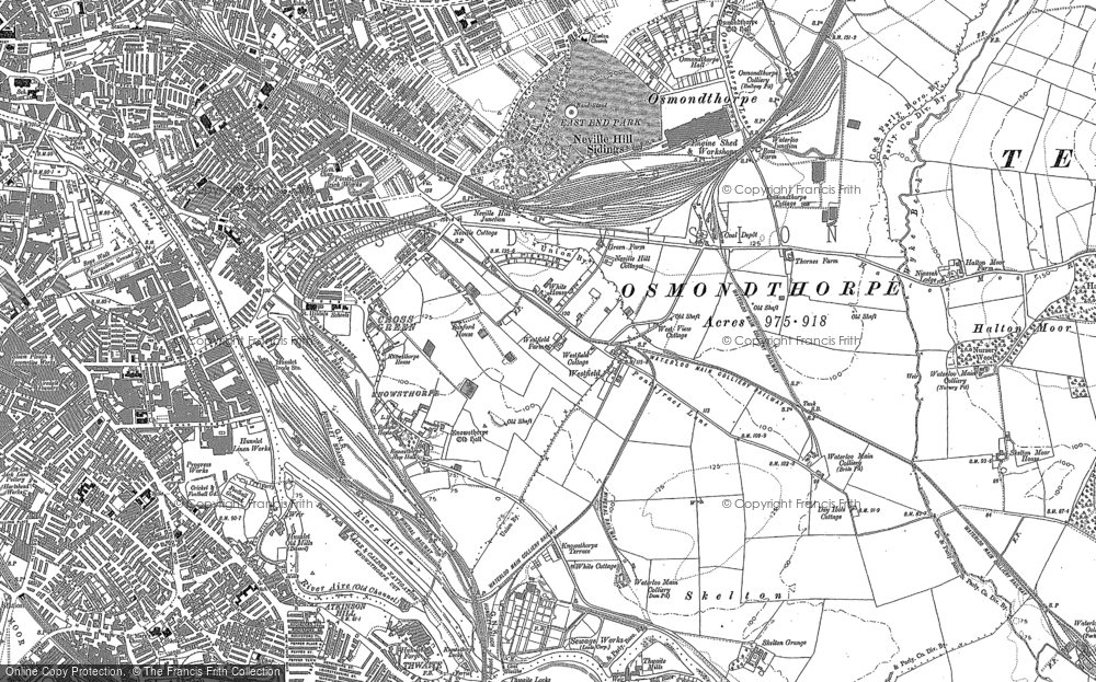 Old Map of Historic Map covering Burmantofts in 1847