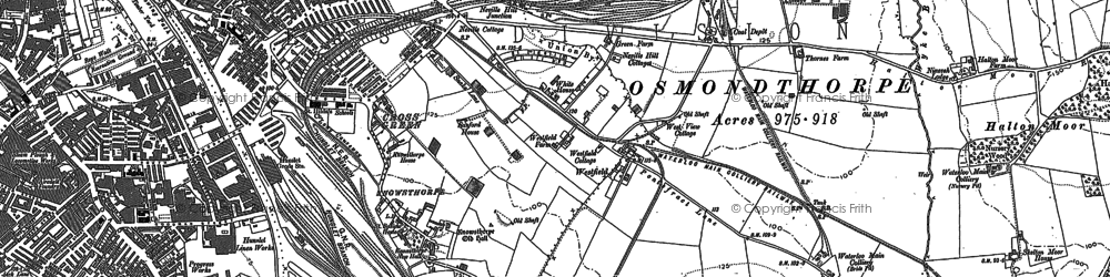 Old map of Osmondthorpe in 1847