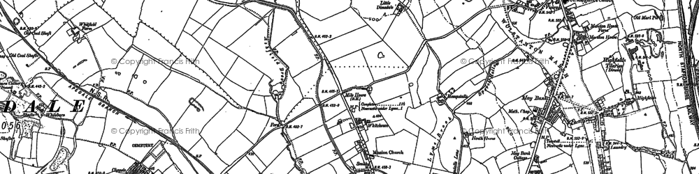 Old map of Cross Heath in 1878