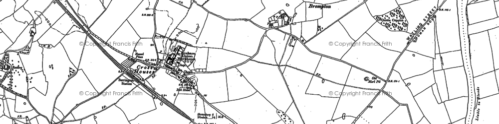 Old map of Cross Houses in 1881
