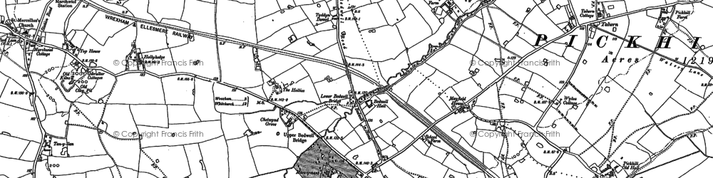 Old map of Cross Lanes in 1909