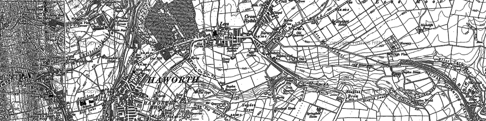 Old map of Lees in 1848