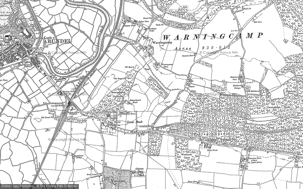 Old Map of Crossbush, 1875 - 1896 in 1875