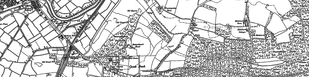 Old map of Crossbush in 1875