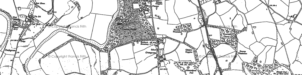 Old map of Alkmund Park Pool in 1881