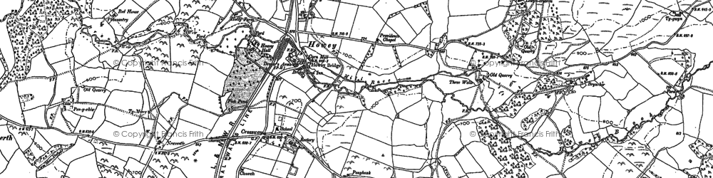 Old map of Bryn-Ffyn in 1887