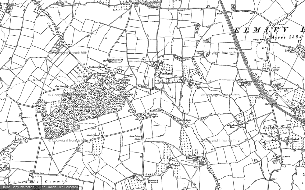 Old Map of Historic Map covering Chadwick in 1883