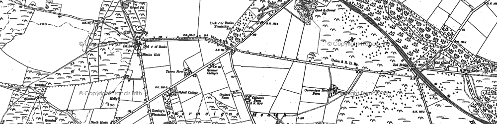 Old map of Crossways in 1886