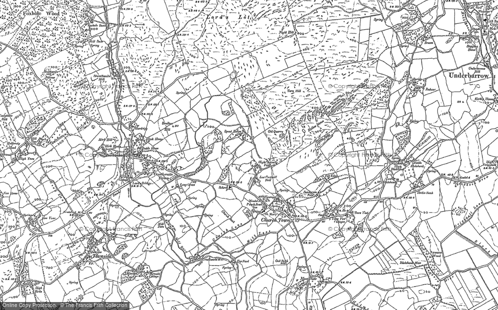 Old Map of Historic Map covering Redscar in 1897