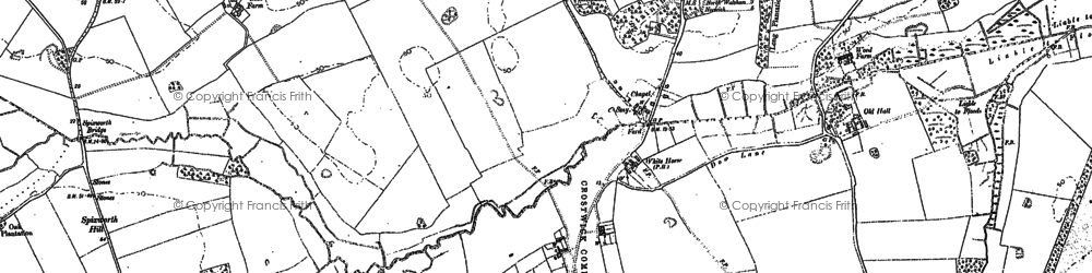 Old map of Crostwick in 1880