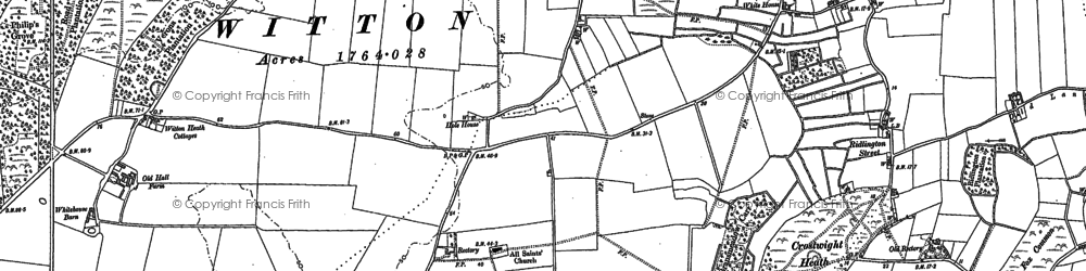 Old map of Crostwight in 1885