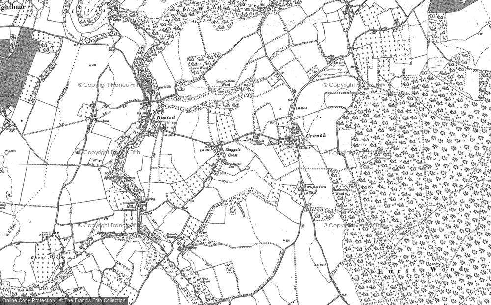 Old Map of Crouch, 1895 in 1895