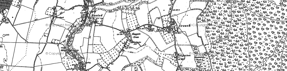 Old map of Basted in 1895
