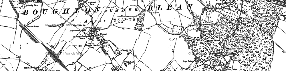 Old map of Bushey Close in 1896