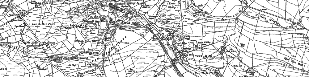 Old map of Crow Edge in 1888