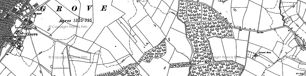 Old map of Crow Holt in 1884